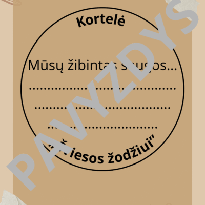 Užrašų šablonas šventei darželyje ar pradinėje klasėje.
