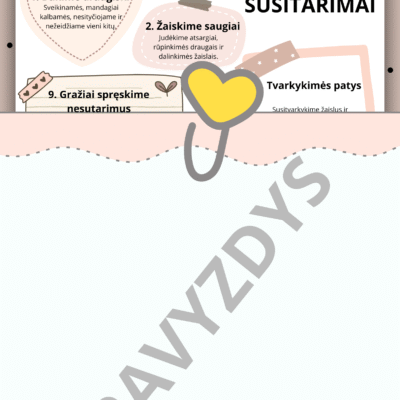 „Mūsų susitarimai" - grupės susitarimų plakatas