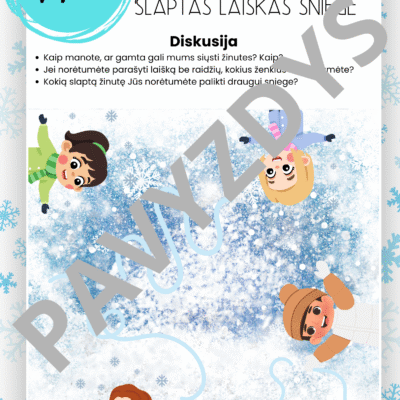 PDF rinkinys „Žiemos ryto veiklos (mini pasakos)“ – 20 žiemos pasakų su spalvingomis iliustracijomis, diskusiniais klausimais ir veiklomis vaikams.