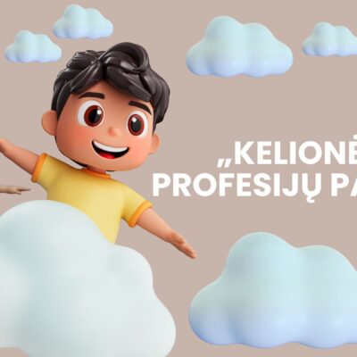 PDF priemonė „Kelionė po profesijų pasaulį“ – 35 skaidrių rinkinys vaikams apie 21 profesiją. Lavina kalbinius, pažintinius ir kūrybinius gebėjimus.