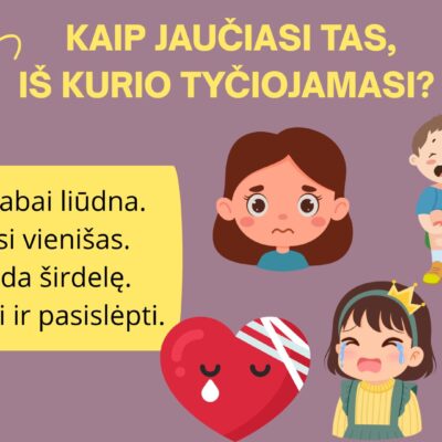 Skaidrės „STOP patyčioms! Būk draugas, ne skriaudikas“ – prevencinė priemonė 4–7 metų vaikams apie draugystę ir pagarbų elgesį.