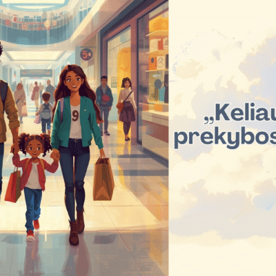 Skaidrės „Keliaukime į prekybos centrą".