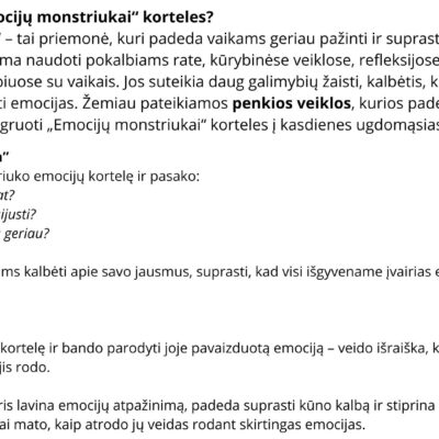 „Emocijų monstriukai“ – 30 jausmų kortelių rinkinys, padedantis vaikams pažinti emocijas suprantamai ir žaismingai!