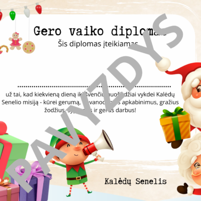 Gero vaiko diplomas (berniukui)