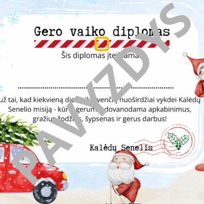 Gero vaiko diplomas (mergaitei)