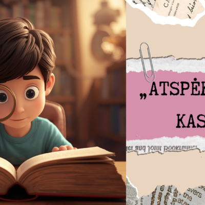 „ATSPĖK, KAS ČIA?“ – žaidybinė ugdomoji priemonė vaikams, skirta kalbiniams gebėjimams, dėmesiui ir mąstymui lavinti.