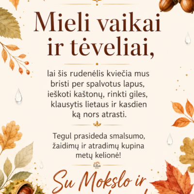 Rudeninis sveikinimas „Su Mokslo ir žinių diena!"
