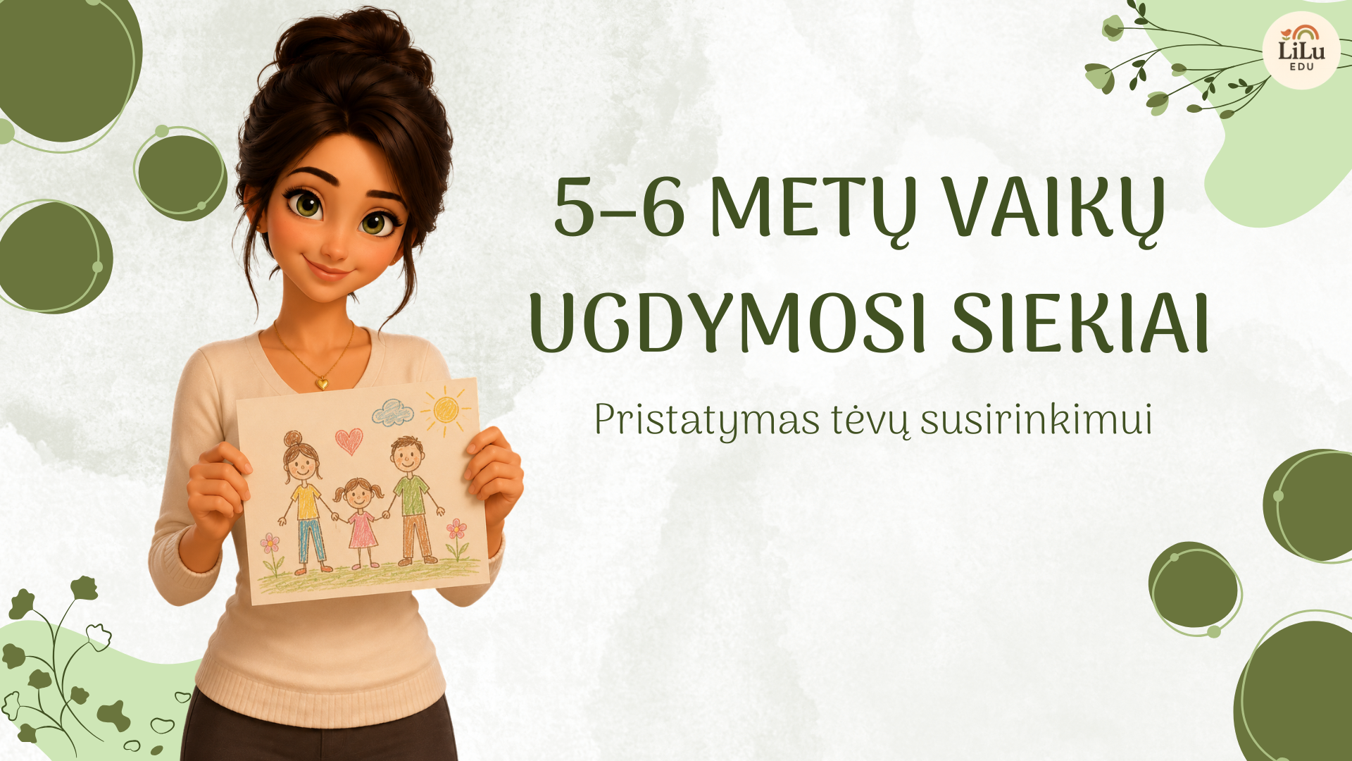 5-6 metų vaikų ugdymosi siekiai – 24 skaidrių pristatymas tėvų susirinkimui, parengtas remiantis Ikimokyklinio ugdymo programos gairėmis.